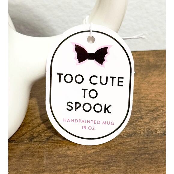 NWT: Sunday Morning Ceramics - Too Cute To Spook, Halloween, Ghost Mug (18 oz) - Picture 5 of 5